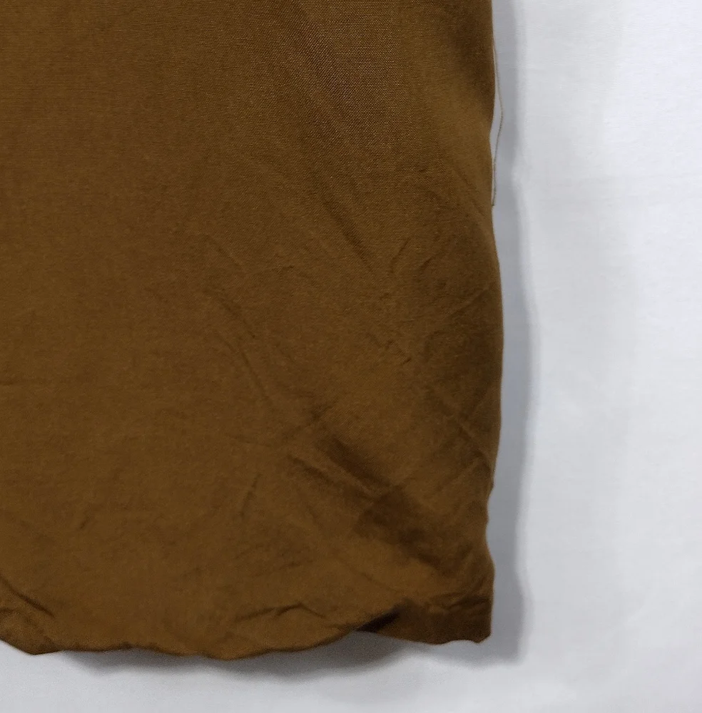 Ann May 100% Silk Tank Top Women's L Brown Boho Retro 90s Minimalist - Picture 3 of 7